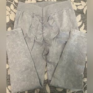 Gray Ruched Leggings